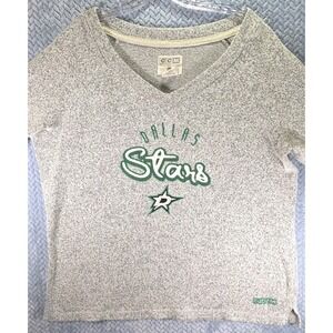 NHL CCM Comfy Crew Retro Dallas Stars‎ Hockey V-Neck Sweater  Women's Size 2XL